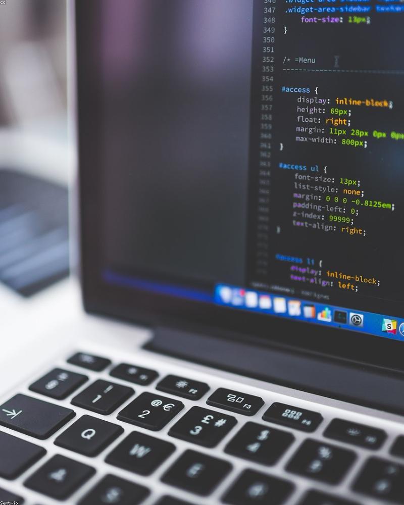 Close-up of code on a laptop screen