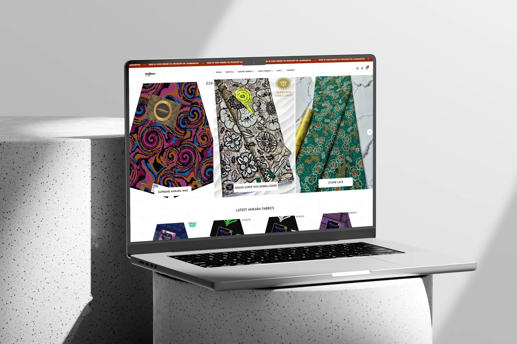Fabric Retailer Ecommerce Website